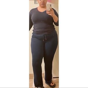 Vintage Tommy Hilfiger Quarter Sleeve Top Med Blue